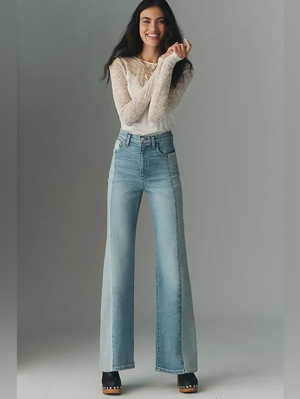 Anthropologie Long-Sleeve
Lace Mix Top - Picture 2 of 9